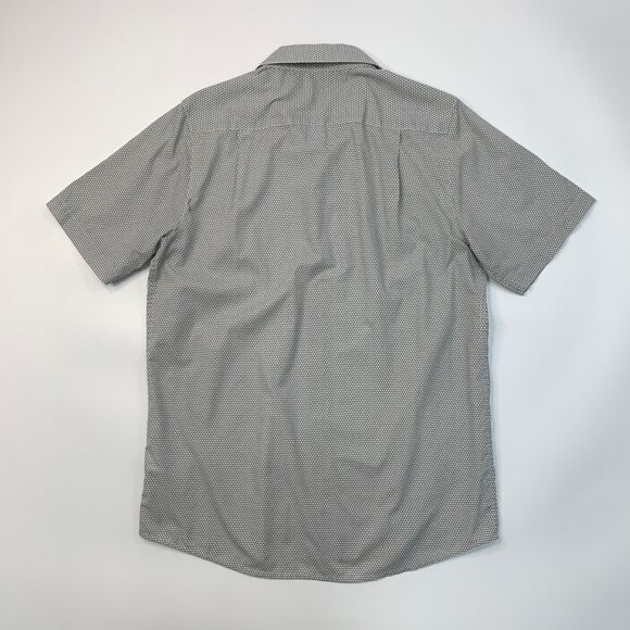 Travis Mathew Shirt Mens L Large Black White Circle Print Button Up Short Sleeve - Picture 7 of 10